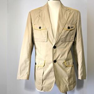 Antony Morato Tan Jacket with Yellow Trim. Size 50